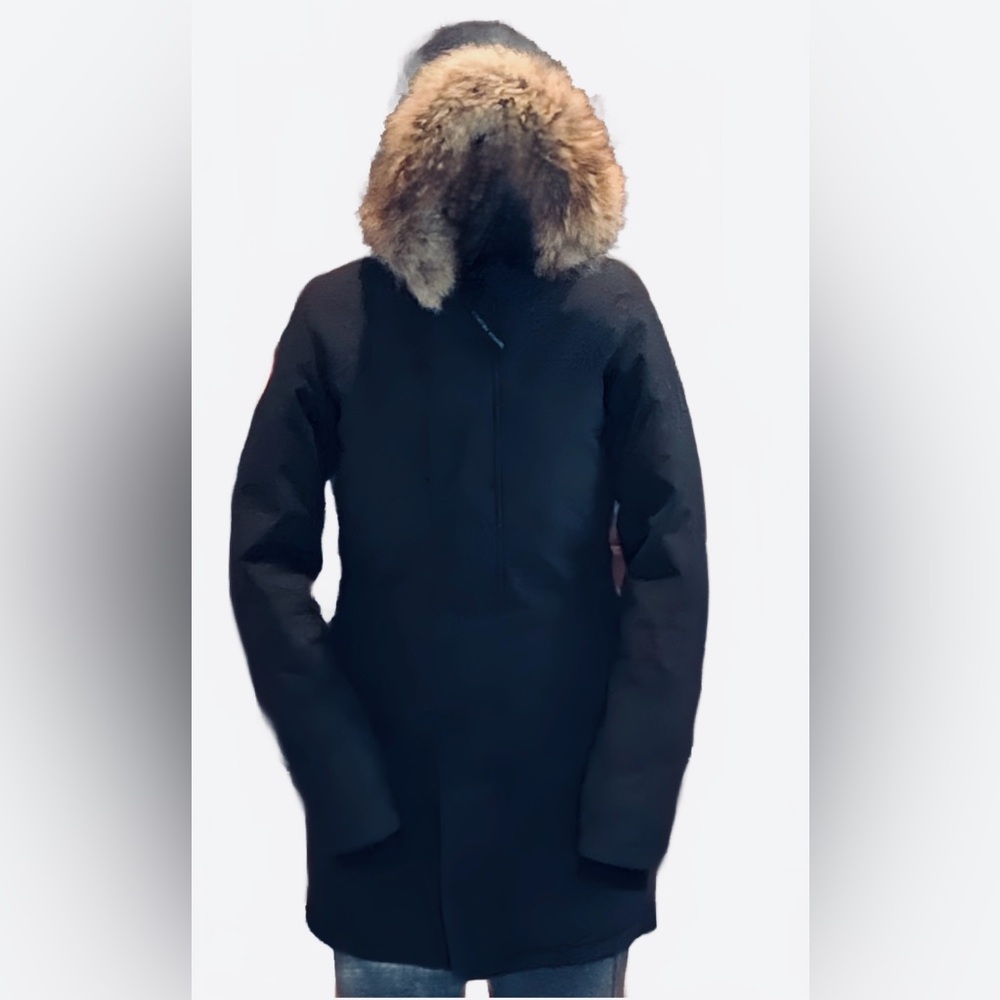 Canada Goose Trillium Parka w Fur Trim – XS – Navy – Nearly New Condition